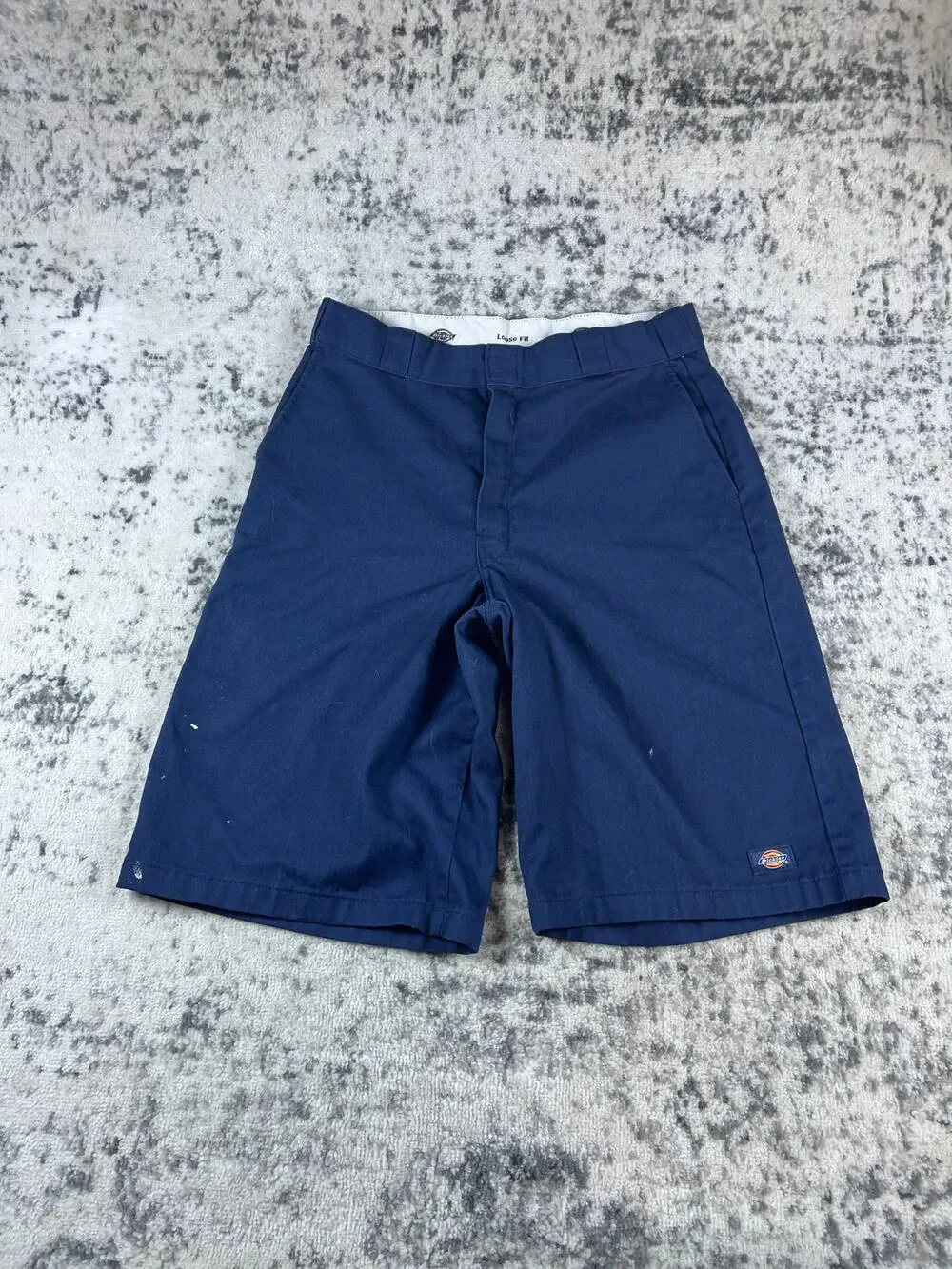 Dickies Shorts Men 34 Blue Flat Front Loose Fit Classic Workwear Outdoor Leisure